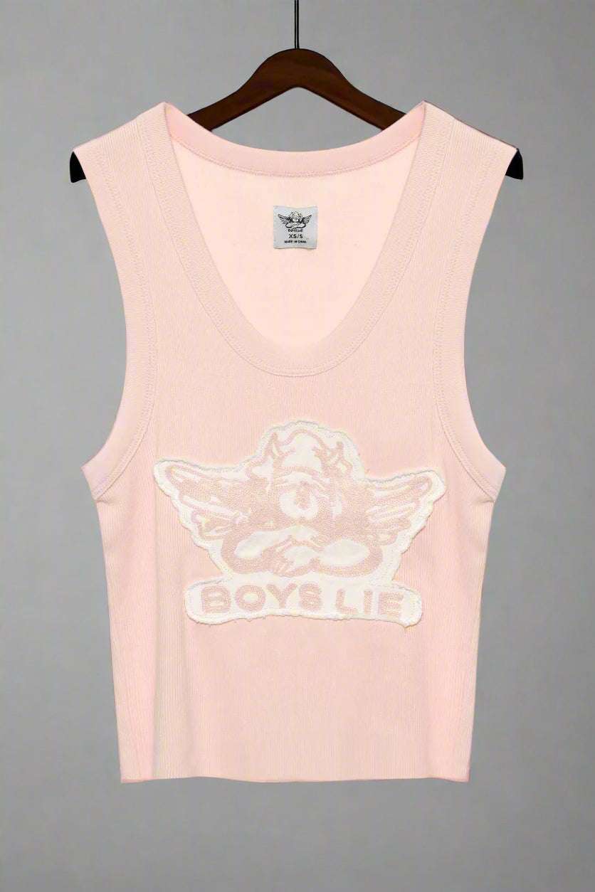Boys Lie Please Stitch Me Up Randy Tank Top Tank Top by Boys Lie as seen on celebrities