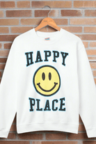 Junk Food Womens Happy Place Flea Market Fleece Sweater T-Shirt by Junk Food as seen on celebrities