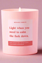 Funny Calm the Fuck Down Friendship Gift Funny Candle Candles by Mischief Candles as seen on celebrities