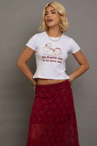 Daisy Street Garfield To Know Me Baby Tee T-Shirts by Daisy Street as seen on celebrities