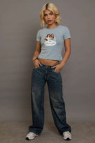 Daisy Street Gilmore Girls Washed Baby Tee T-Shirts by Daisy Street as seen on celebrities