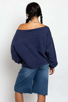Daisy Street Slashed Neck NYC Sweater Sweater by Daisy Street as seen on celebrities