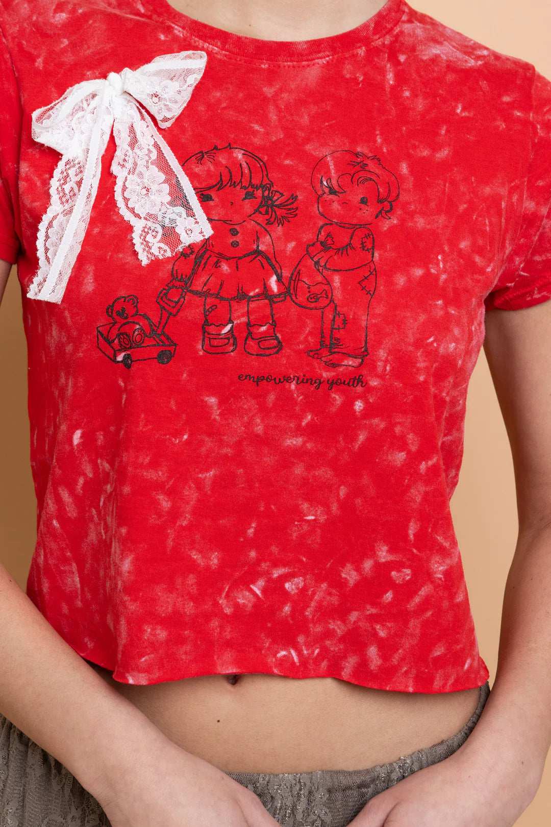 Daisy Street Youth Snow Washed Baby Tee T-Shirts by Daisy Street as seen on celebrities