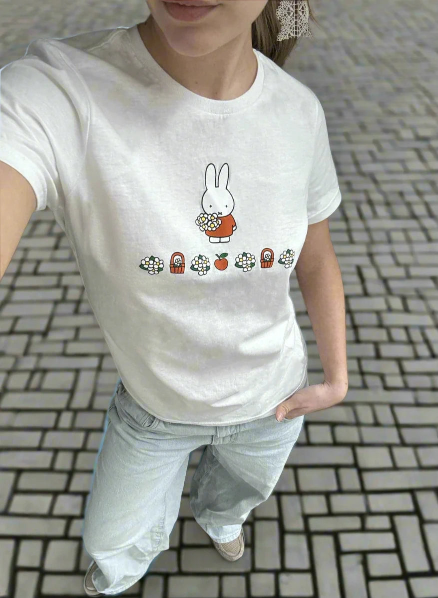 Shop Daisy Street Daisy Street x Miffy Short Sleeved Fitted Tee online at Spoiled Brat