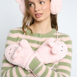 Daisy Street Miffy Pink Mitten Gloves