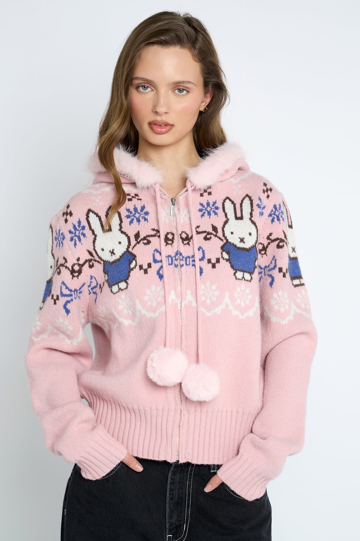 Daisy Street Taffy Miffy Knit Cardigan