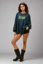 Daydreamer LA CHARLI XCX Brat Long Sleeve Tee T-Shirt by Daydreamer LA as seen on celebrities