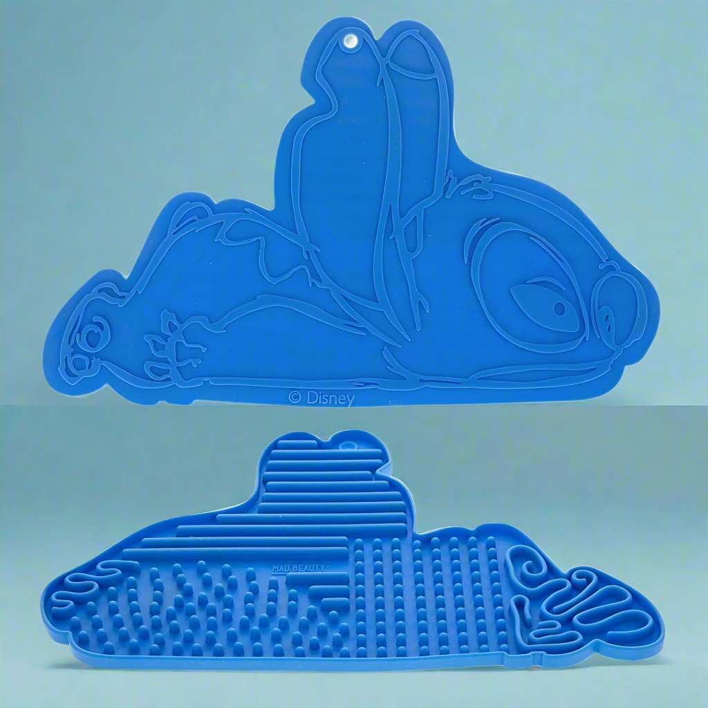 Disney Stitch Denim Cosmetic Brush Cleaning Pad Makeup Kit by Mad Beauty as seen on celebrities