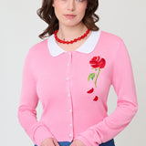 Disney Beauty & The Beast Pink Rose Cardigan