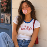 Boys Lie Girls Rule Boys Drool Baby Tee as seen on Sarah Jayne Dunn - Spoiled Brat