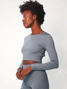 Electric & Rose Kennedy Rib Crop Top Long Sleeved Top by Electric and Rose as seen on celebrities
