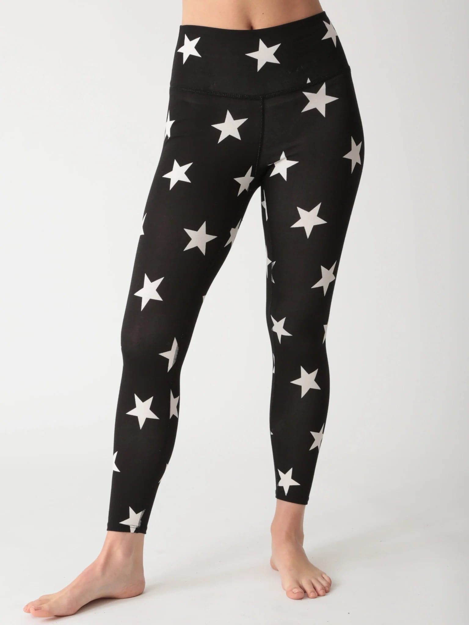 Black leggings with white stars clearance