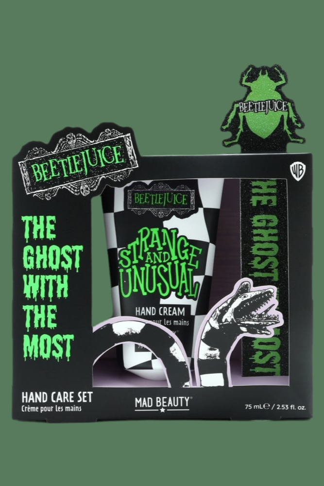 Shop Mad Beauty Warner Brothers Beetlejuice Hand Care Set online at Spoiled Brat