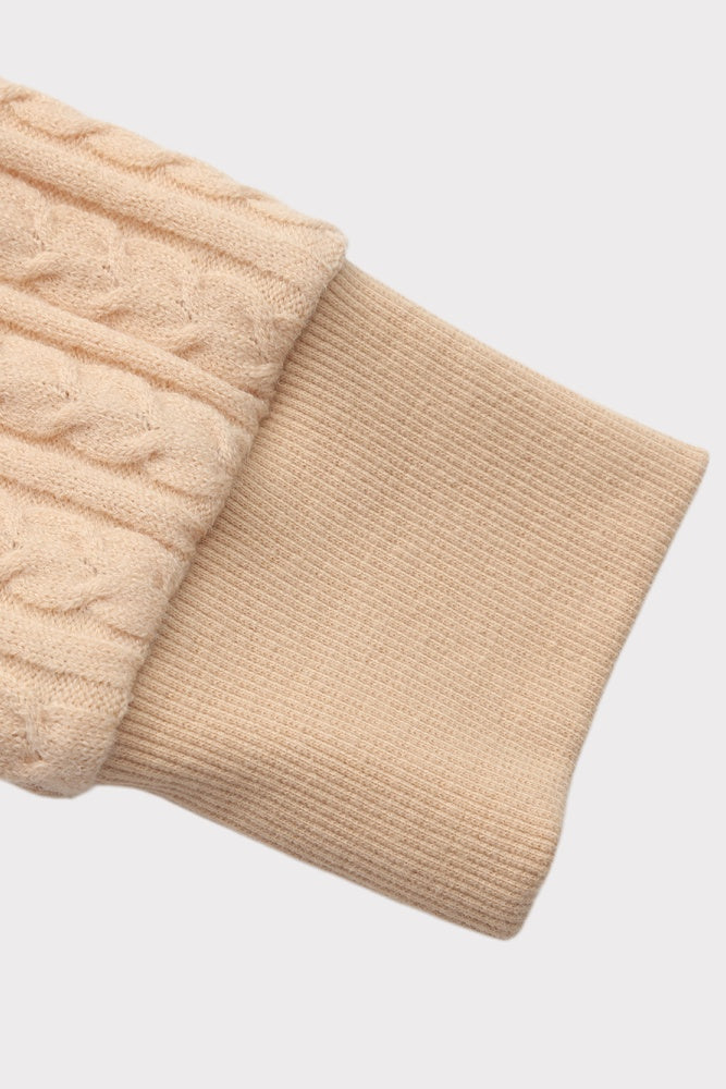 PIXIE & PEACH Maeve Crop Cable Knit