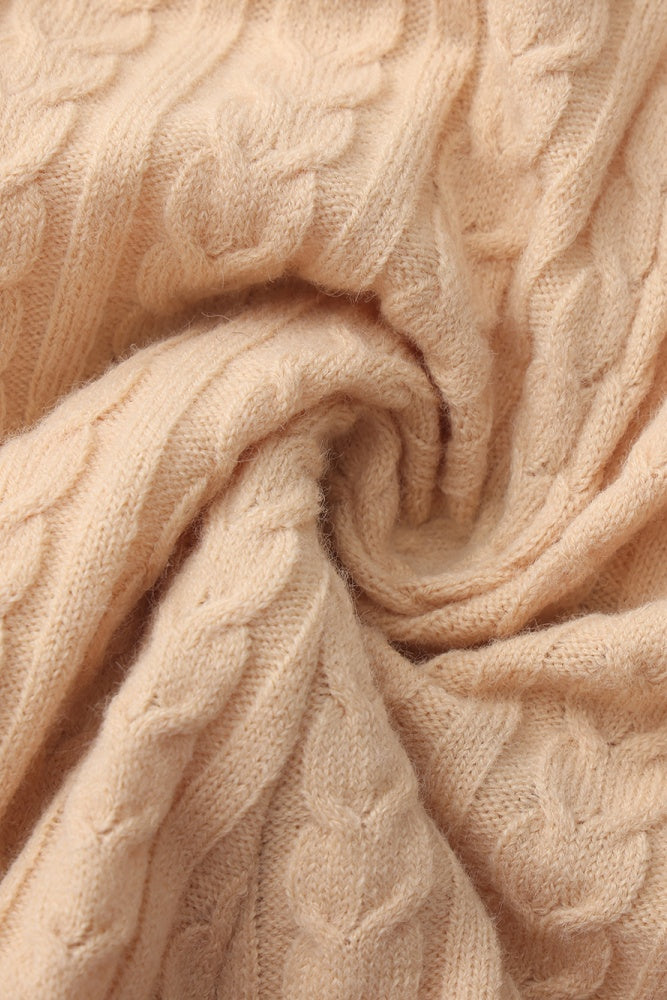 PIXIE & PEACH Maeve Crop Cable Knit Jogger