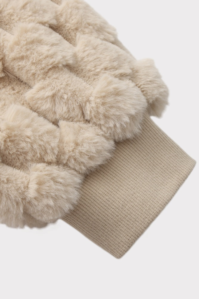 PIXIE & PEACH Beige Freddie Snuggle Borg Top