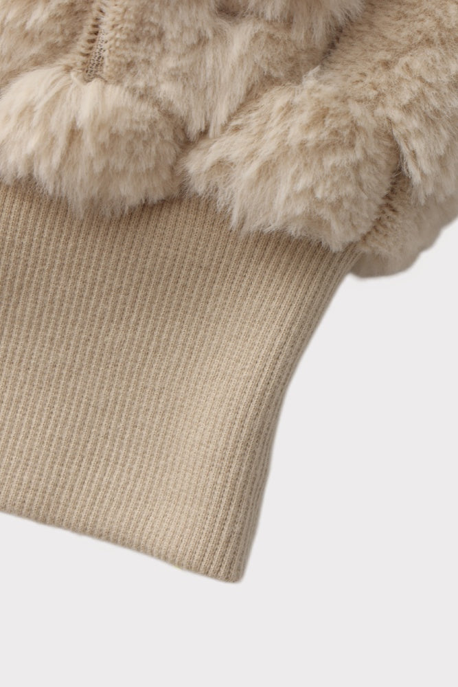 PIXIE & PEACH Beige Freddie Snuggle Borg Top
