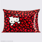 Hello Kitty x Kitsch Satin Pillowcase - Hello Kitty Bathes in a Sea of Bows Pillow by Kitsch as seen on celebrities