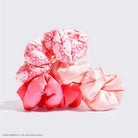 Hello Kitty x Kitsch Recycled Fabric Puffy Scrunchies 3pc Set Hair Band by Kitsch as seen on celebrities