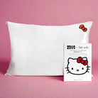 Hello Kitty x Kitsch Satin Pillowcase - Solid Ivory Hello Kitty Bow Pillow by Kitsch as seen on celebrities