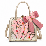 House of HC Kaleidoscope of BUTTERFLIES Scented Rose Creme Handbag