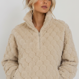 PIXIE & PEACH Beige Freddie Snuggle Borg Top