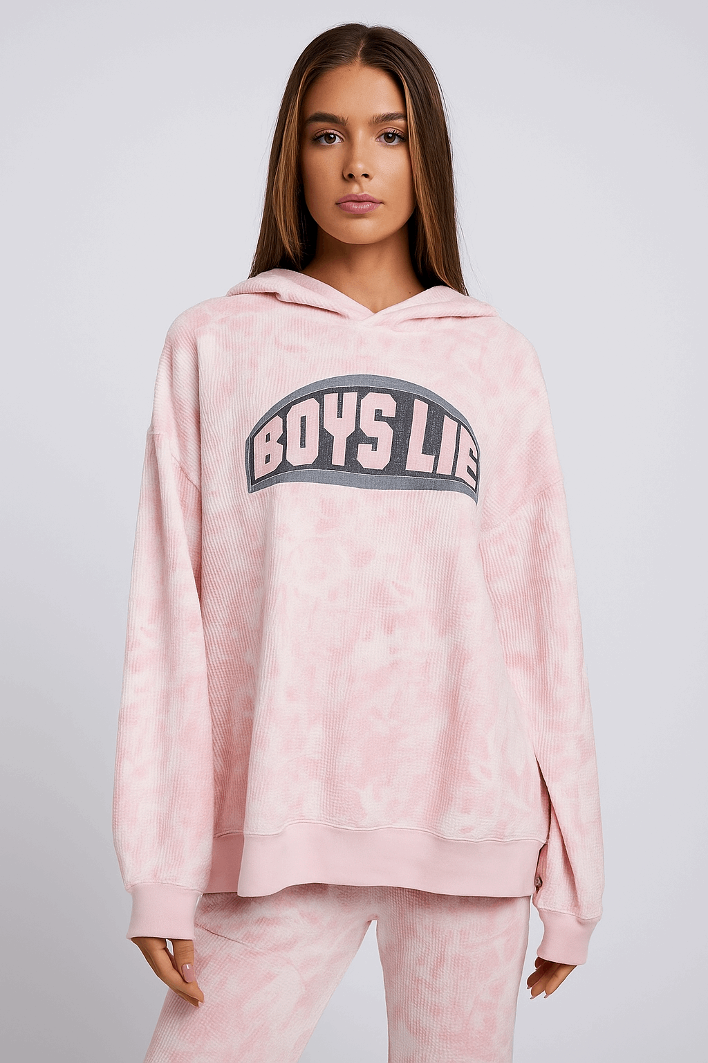 Boys Lie Let Love Guide My Way Rhinestone Racer Hoodie