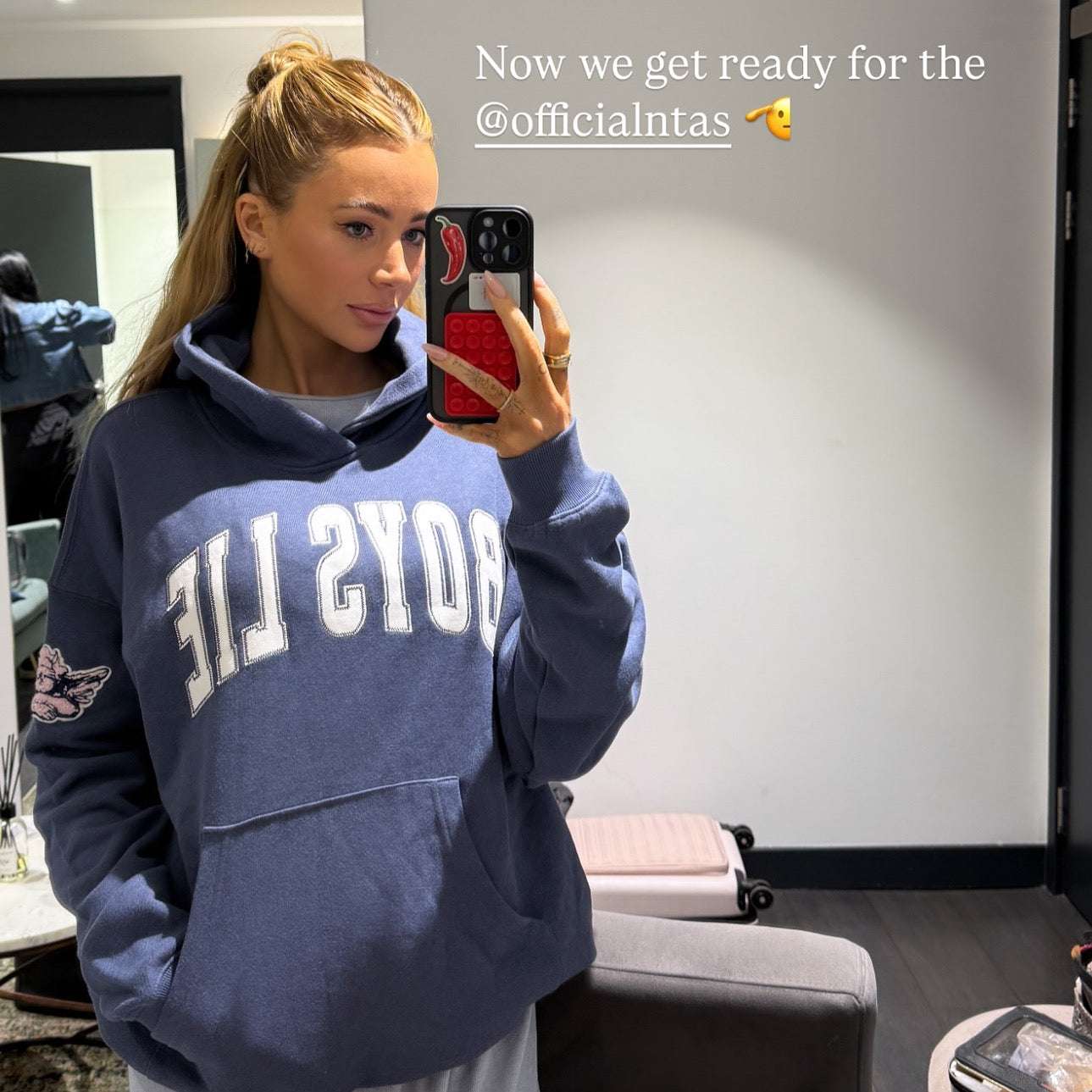 Boys Lie In Too Deep Racer Hoodie as seen on Olivia Attwood
