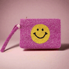 Tiana Designs Hand Beaded Smiley Coin Purse Wristlet Handbag by Tiana New York as seen on celebrities