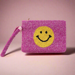 Shop Tiana New York Tiana Designs Hand Beaded Smiley Coin Purse Wristlet online at Spoiled Brat