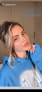 Chloe sims wears boys lie hoodie 