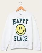 Junk Food Womens Happy Place Flea Market Fleece Sweater T-Shirt by Junk Food as seen on celebrities