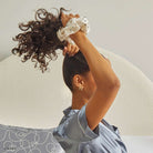 Kitsch & Mickey and Minnie Recycled Fabric Rhinestone Scrunchie Hair Band by Kitsch as seen on celebrities