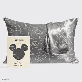 Kitsch & Mickey and Minnie Satin Pillowcase Standard Mickey Maze