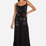 Lauren Moshi Beatrix Neon Stud Stars Maxi Dress