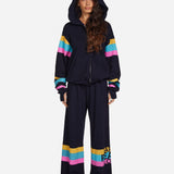 Lauren Moshi Hezly Pink Happy Peace Love Zip Up Hoodie