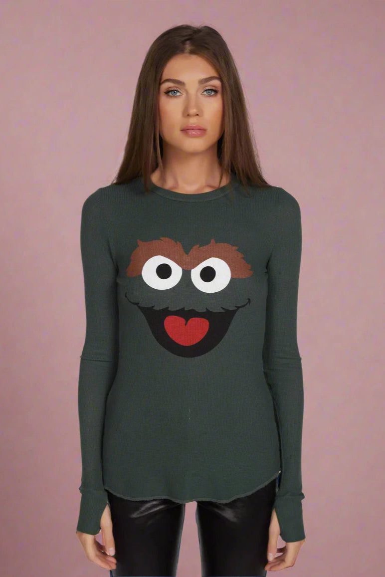 Lauren Moshi McKinley Oscar The Grouch Long Sleeved Tee T-Shirt by Lauren Moshi as seen on celebrities