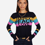 Lauren Moshi McKinley Pink Happy Peace Love Top