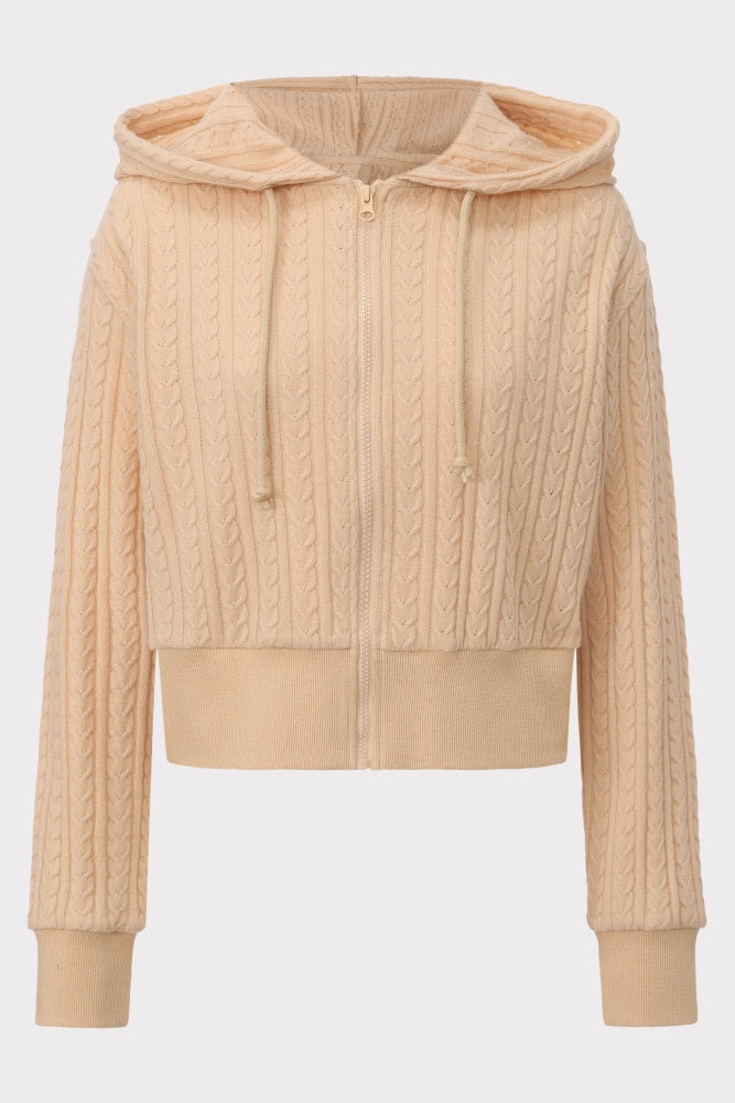 PIXIE & PEACH Maeve Crop Cable Knit