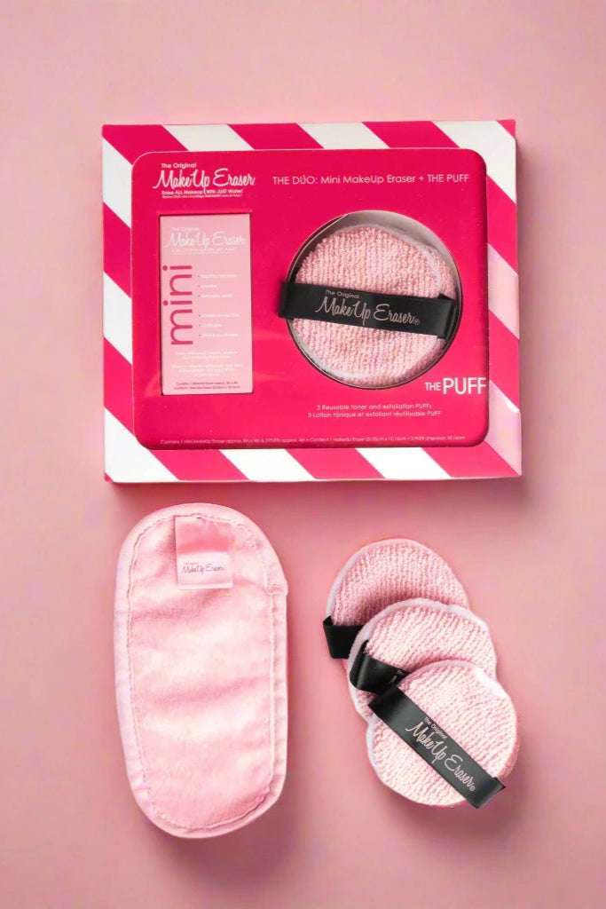 Makeup Eraser the Duo: Mini MakeUp Eraser + the Puff | Holiday Gift Set Beauty Product by Makeup Eraser as seen on celebrities