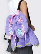 Minga London x Ema Gaspar Bunny Plush Backpack Backpack by Minga London as seen on celebrities
