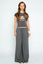 Paul Frank x Daisy Street Grey Raglan Cropped Tee with Julius Face