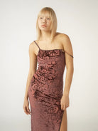 Pixie & Peach Devore Slip Dress