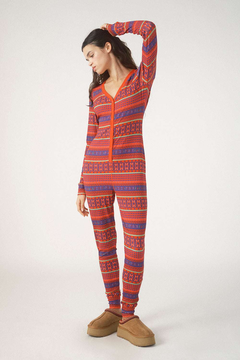 Pixie & Peach Fairisle Christmas Onesie