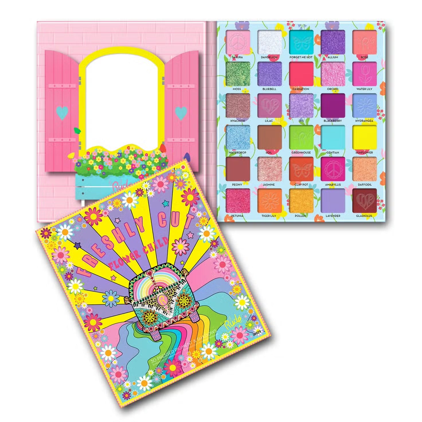 Rude Cosmetics Flower Child 30 Pressed Pigment and Shadows Palette –  Spoiled Brat