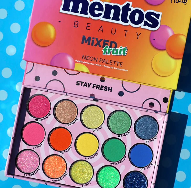 Shop Rude Cosmetics Rude Cosmetics Mentos Mixed Fruit Neon Eyeshadow Palette online at Spoiled Brat