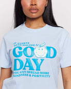 Samii Ryan x Smiley® Good Day Boxy Tee T-Shirt by Samii Ryan as seen on celebrities