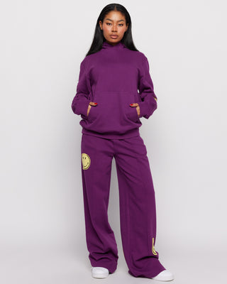 Samii Ryan Smiley® Purple Oversized Hoodie