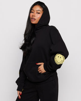 Samii Ryan Smiley® Black Oversized Hoodie