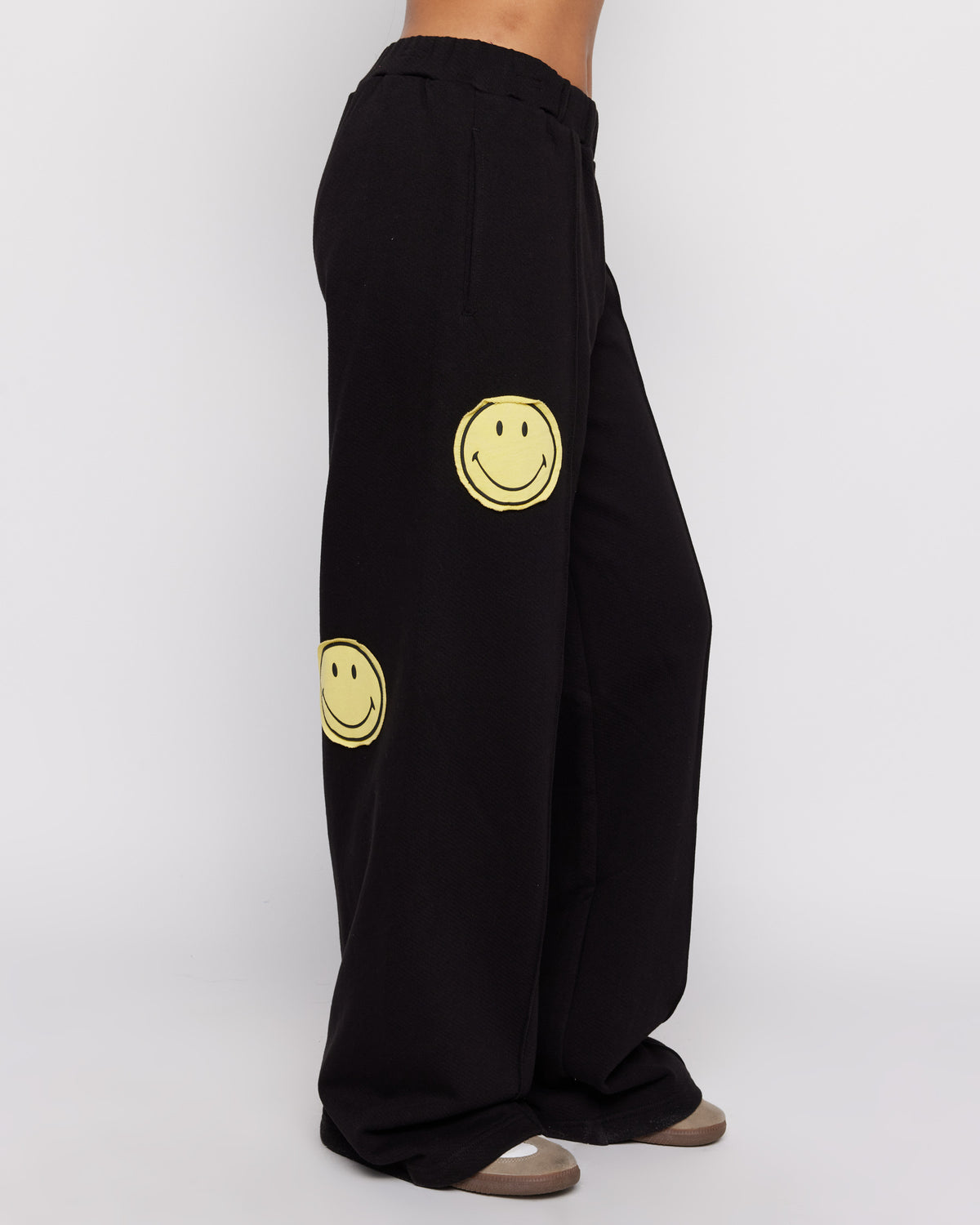 Shop Samii Ryan Samii Ryan Smiley® Straight Leg Black Jogger Pants online at Spoiled Brat